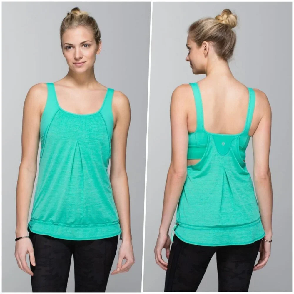 Lululemon Lightweight Loose Tank w/ Longline Bra 4 NWOT